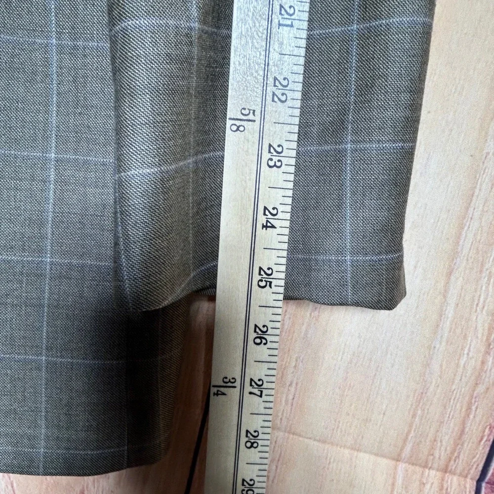 Loro Piana Daniel Cremieux Blazer Mens 42R Tan Windowpane Wool Sport Coat Luxury